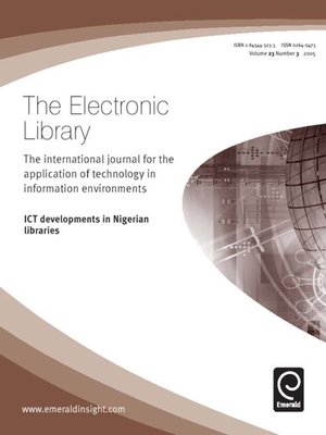 cover image of The Electronic Library, Volume 23, Issue 3